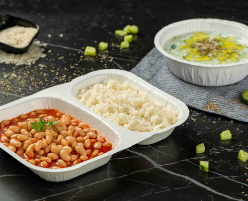 Double Compartment Multi-Food Containers Double Compartment Multi-Food Containers